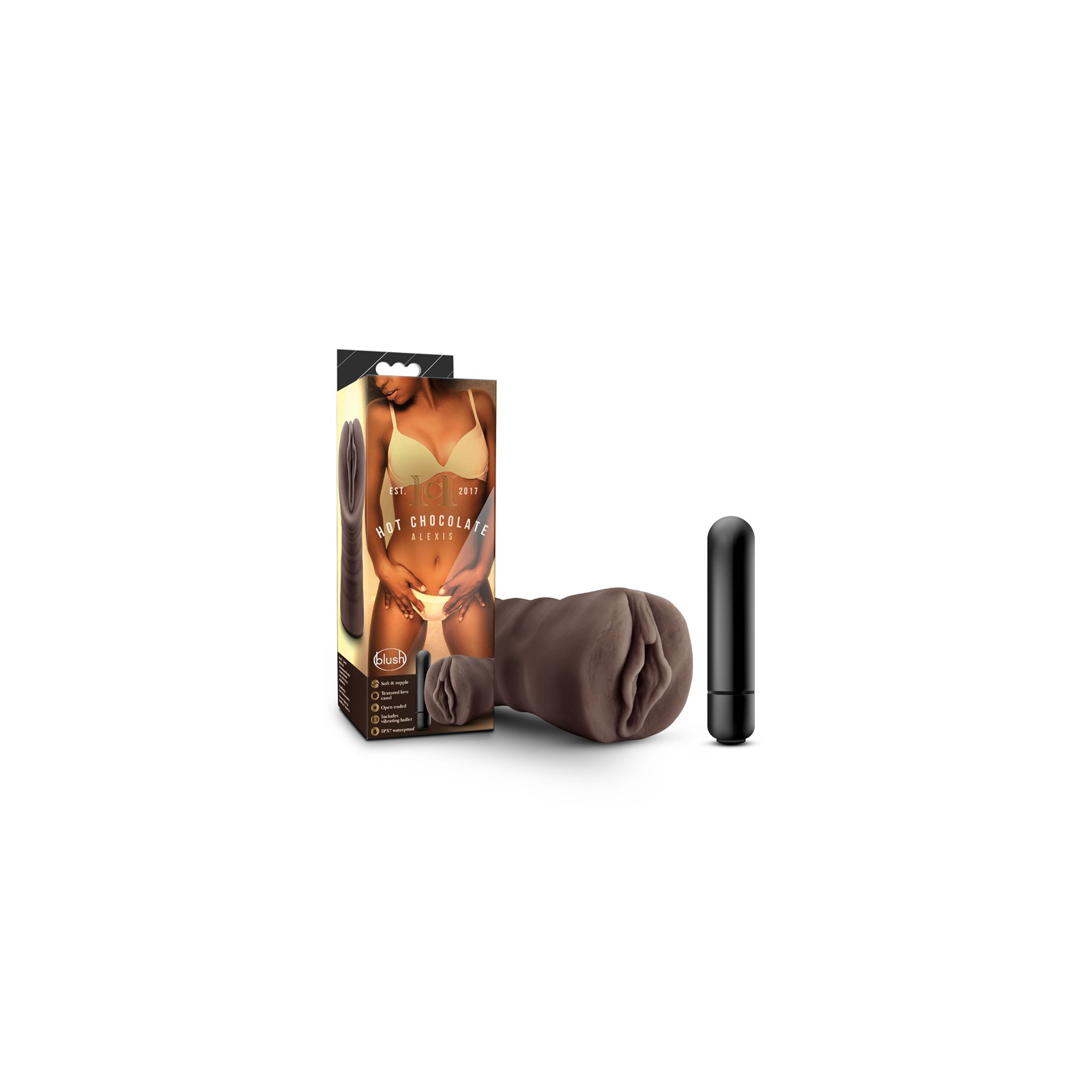 Hot Chocolate Alexis Vagina Stroker with Bullet Brown