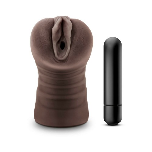 Hot Chocolate Brianna Vagina Stroker with Bullet Vibrator Brown - Pleasure Experience