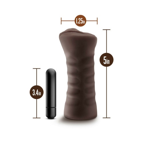 Hot Chocolate Brianna Vagina Stroker with Bullet Vibrator Brown - Pleasure Experience