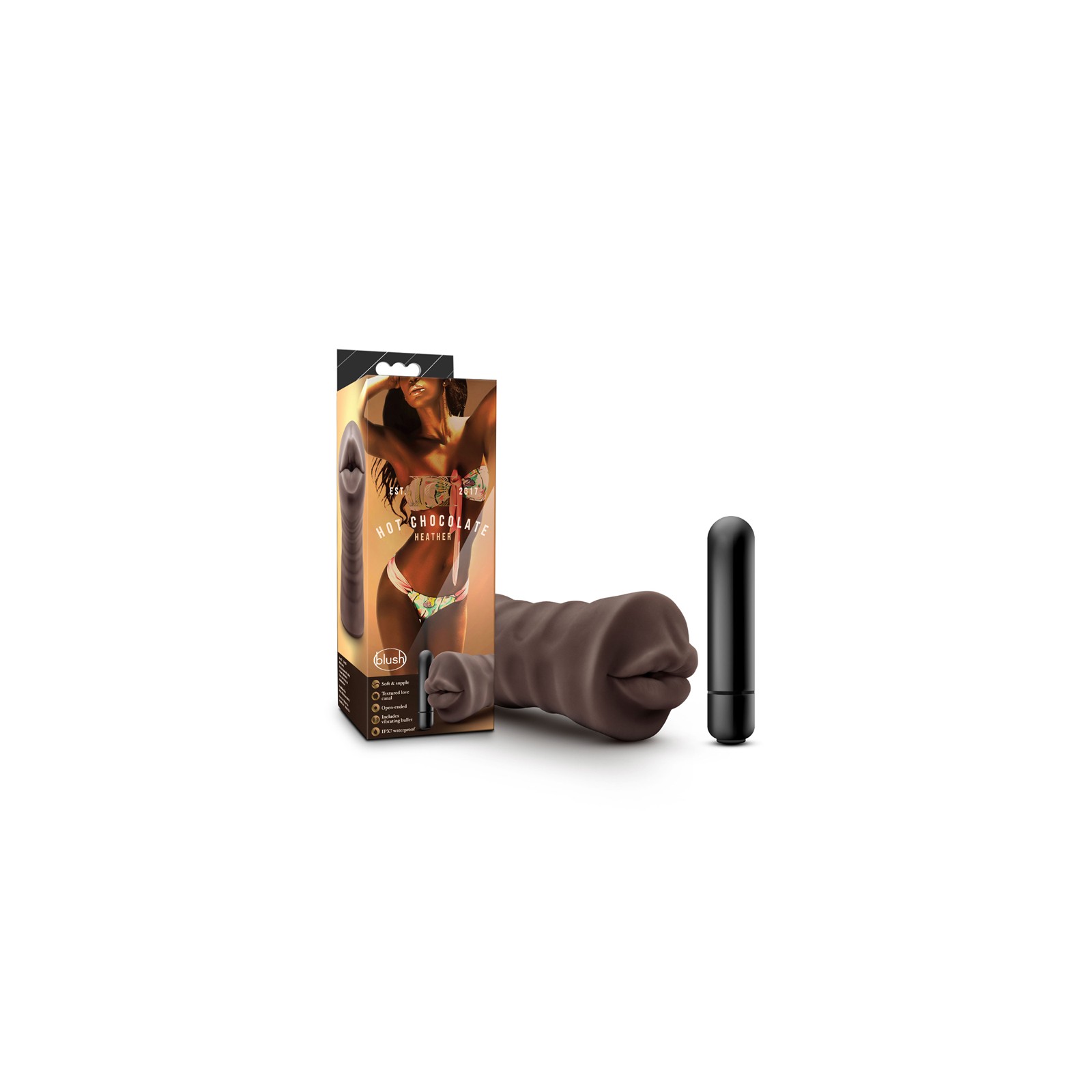 Stroker Oral Hot Chocolate Heather con Bullet