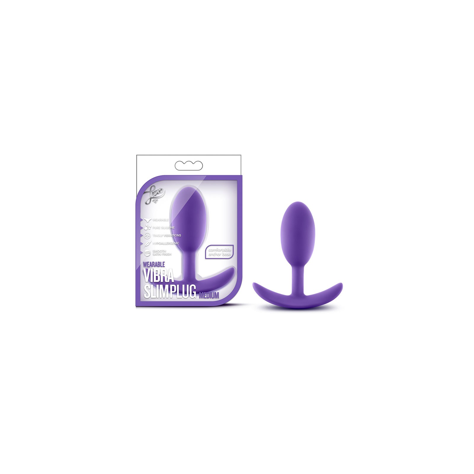 Luxe Wearable Vibra Slim Plug Purple