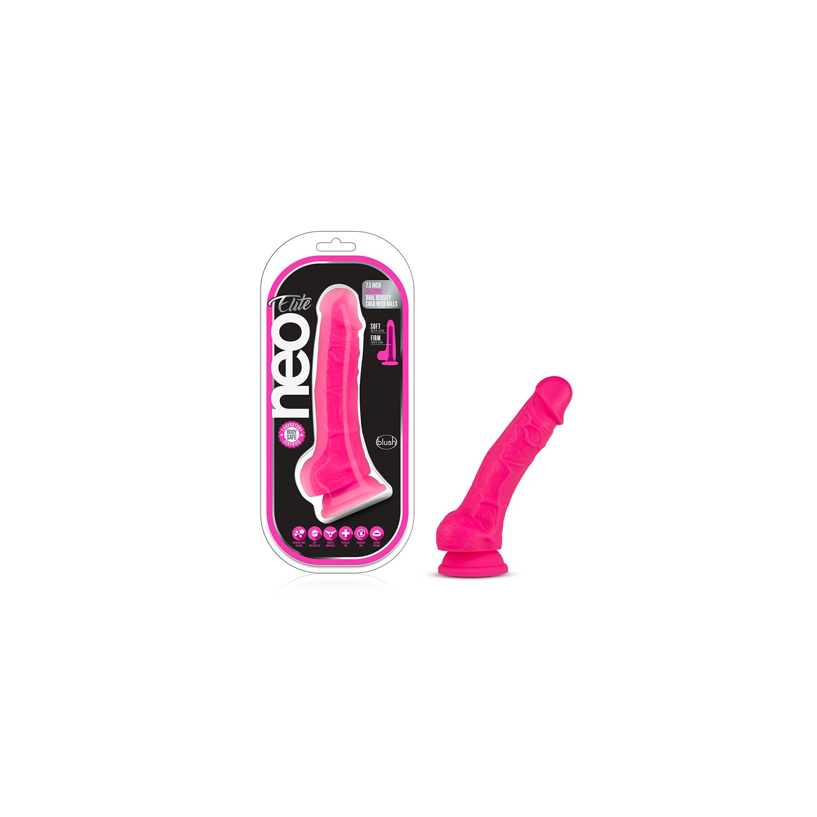 Dildo de Silicona Densidad Dual de 7.5 in.