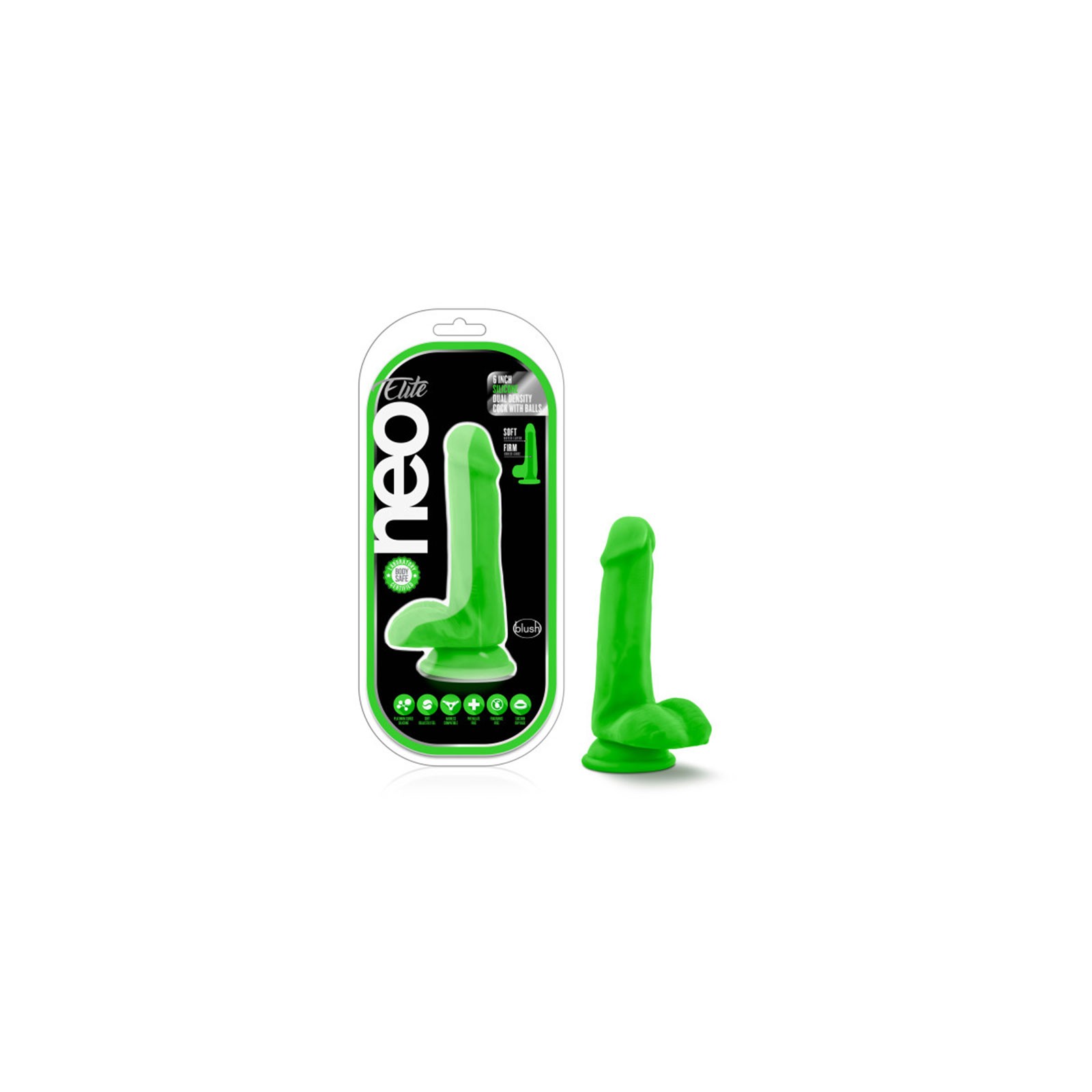 Dildo Neo Elite de 6 Pulgadas de Densidad Dual