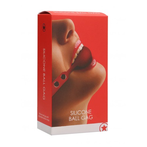 Ouch Adjustable Silicone Ball Gag - BDSM Pleasure