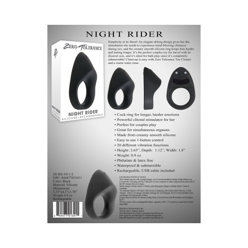 Zero Tolerance Night Rider Anillo Vibrador Cock