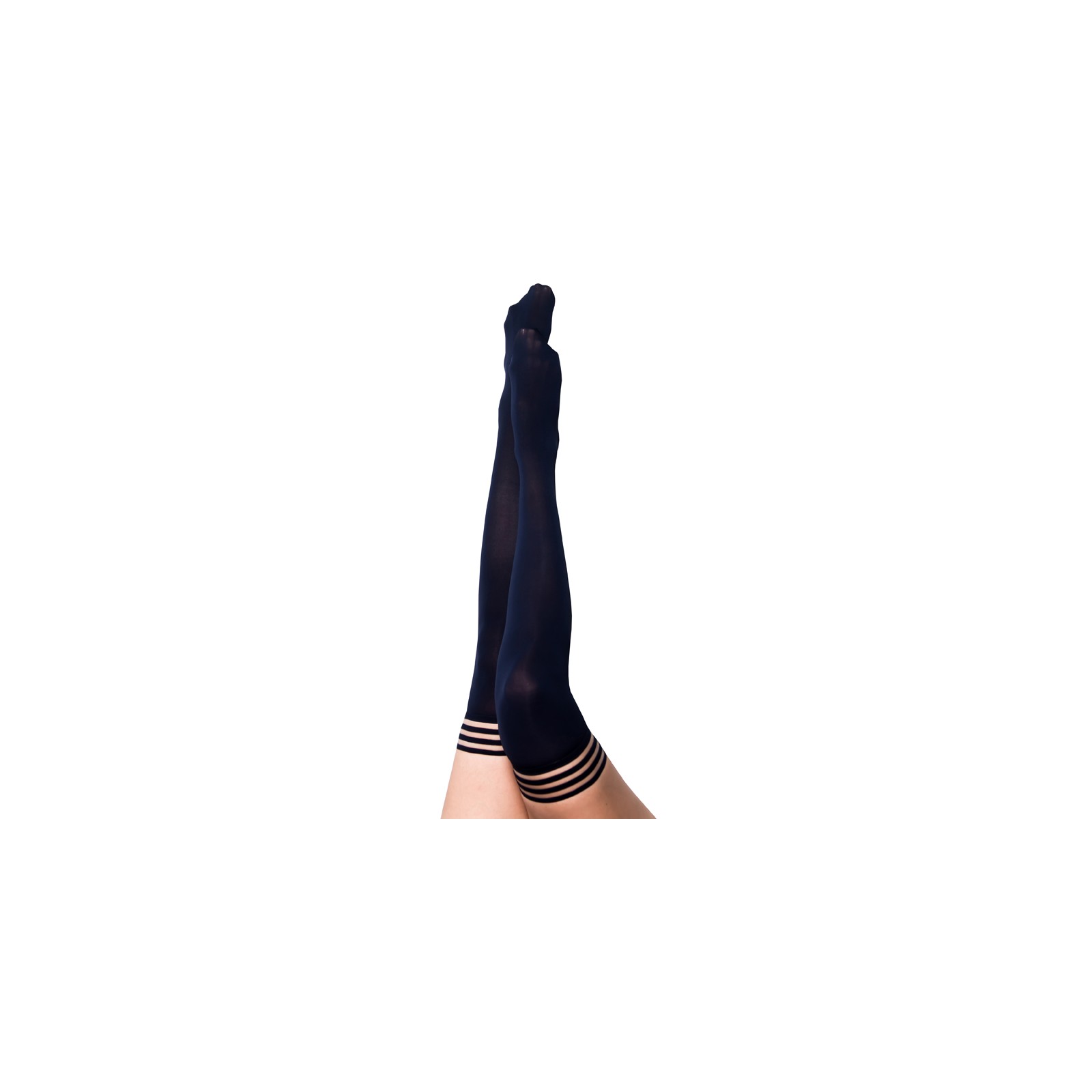 Kixies Selma Opaque Navy Thigh-Highs for Stylish Femininity