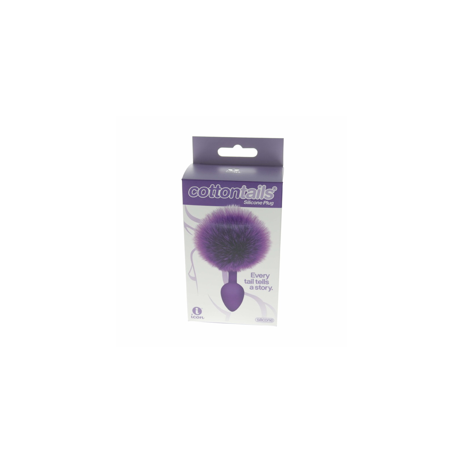 Cottontails Silicone Bunny Tail Butt Plug Purple