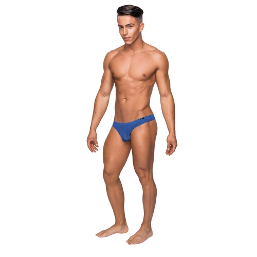 Sleek Blue Sheer Thong for Ultimate Comfort