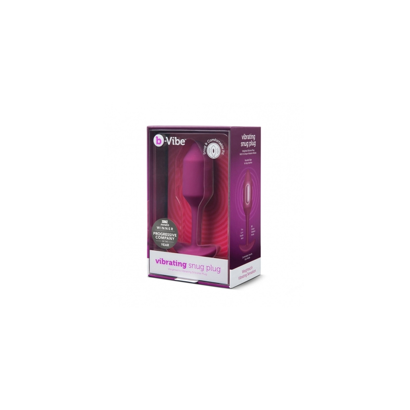 b-Vibe Plug Anal Vibrante Snug Plug 2 para la Máxima Comodidad