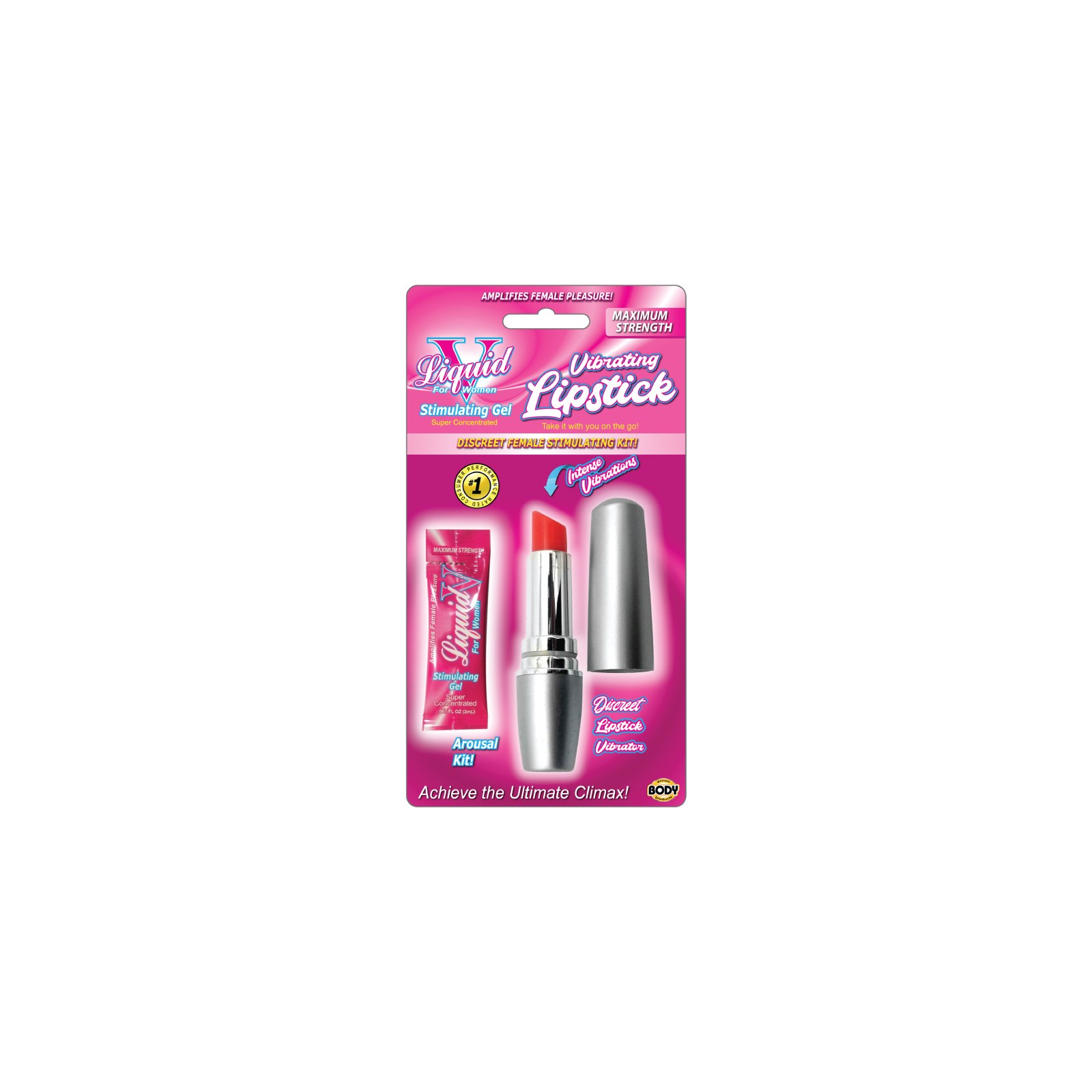 Liquid V Vibrating Lipstick Kit for Discreet Pleasure