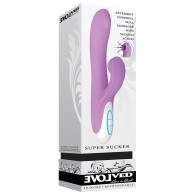 Evolved Super Sucker Thumping Suction Dual Stimulator - Purple