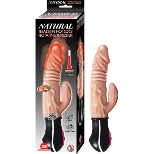 Natural Realskin Hot Cock Rotating Thruster Flesh - Sensación Suprema