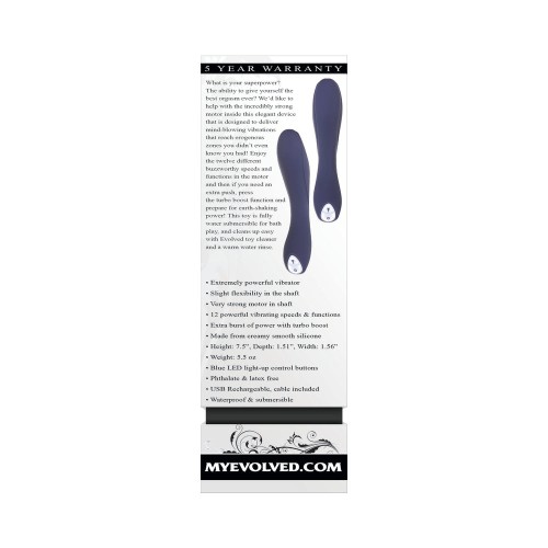 Evolved Coming Strong Vibrador G-Spot Recargable Morado - Placer Potente