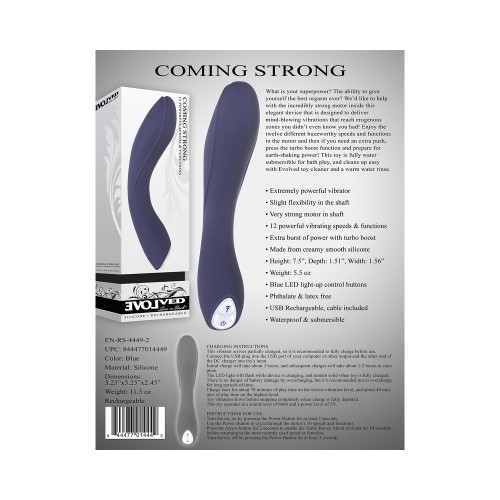 Evolved Coming Strong Vibrador G-Spot Recargable Morado - Placer Potente