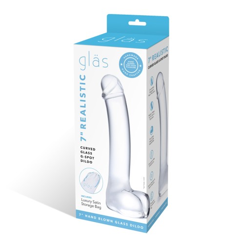 Glas Realistic Curved Glass G-Spot Dildo