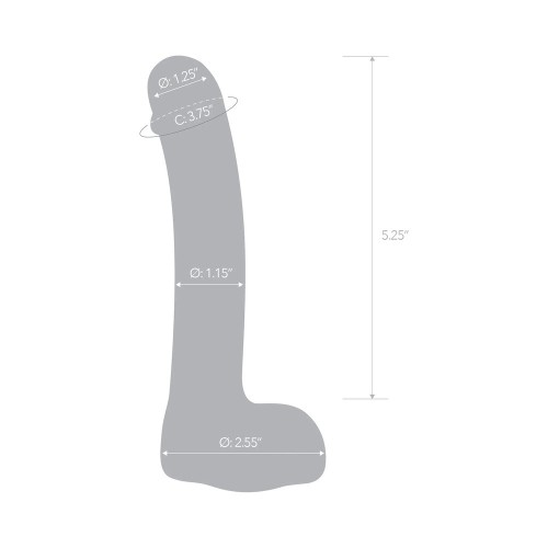 Glas Realistic Curved Glass G-Spot Dildo