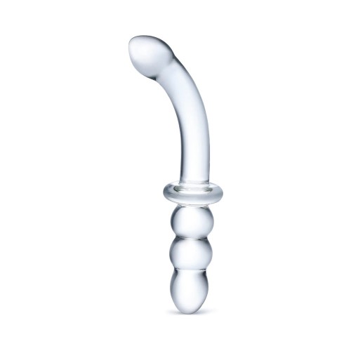 Glas Ribbed G-Spot Glass Dildo 8 in