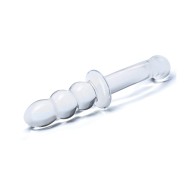 Glas Ribbed G-Spot Glass Dildo 8 in