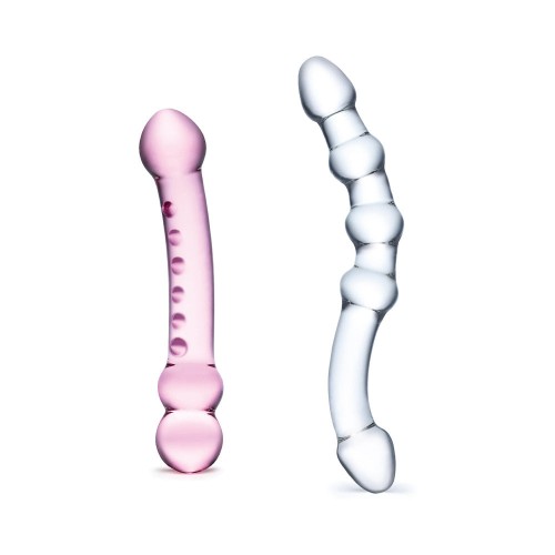 Glas Double Pleasure Glass Dildo Set