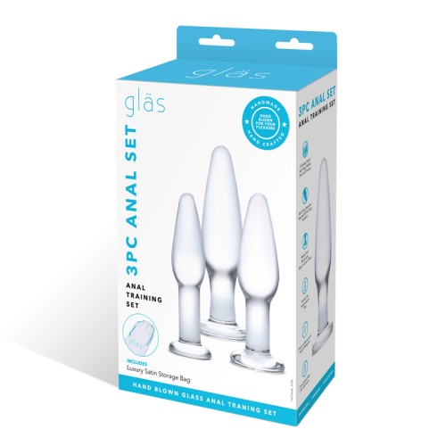 Glas 3-Piece Glass Anal Plug Training Set - Explore with Confidence