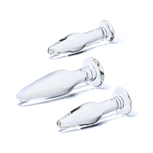 Glas 3-Piece Glass Anal Plug Training Set - Explore with Confidence