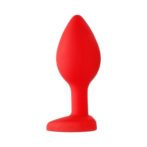 Ouch! Buttplug Corazón de Diamante de Silicona Flexible Rojo Grande