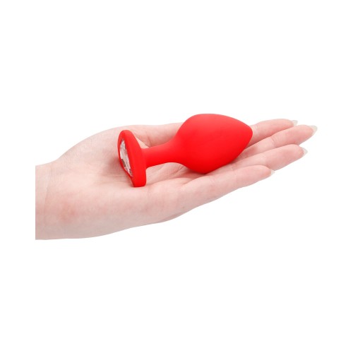 Ouch! Buttplug Corazón de Diamante de Silicona Flexible Rojo Grande