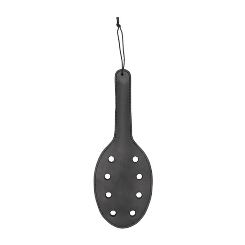 Ouch! 8-Hole Saddle Leather Paddle Black