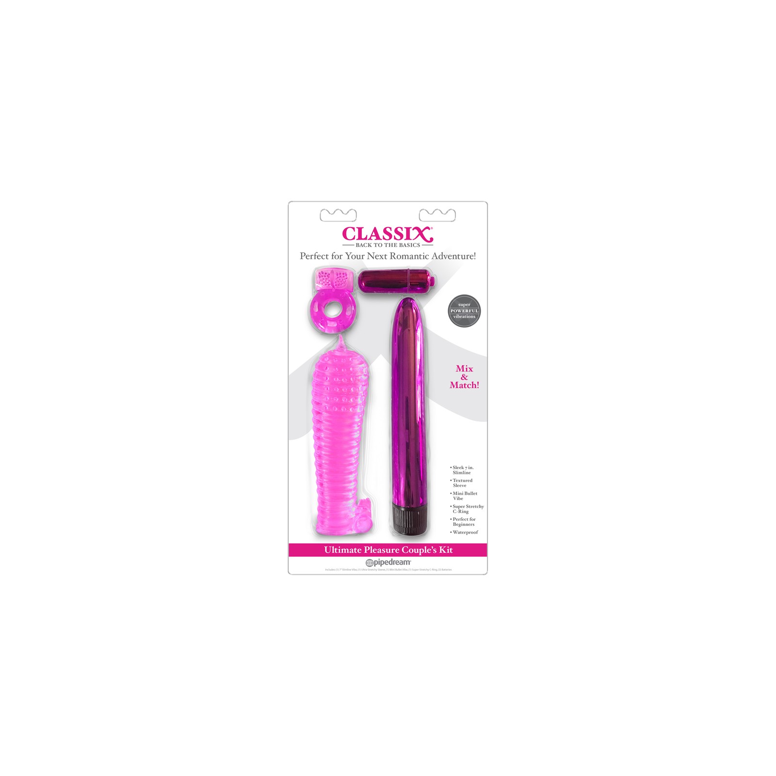 Kit de Placer para Parejas Pipedream Classix de 4 Piezas Rosa