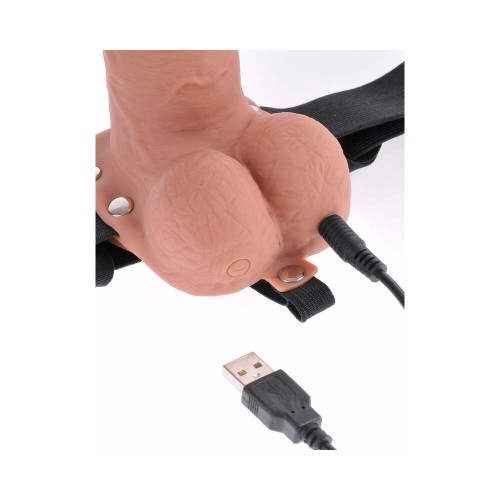 Pipedream 7 in. Vibrating Hollow Strap-On