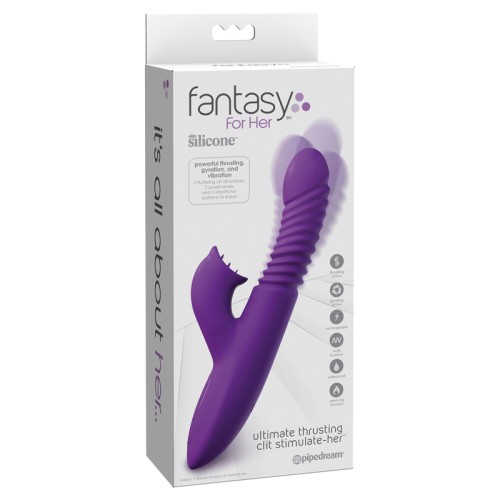 Pipedream Fantasy For Her Rechargeable Silicone Ultimate Thrusting Clit Stimulator Purple