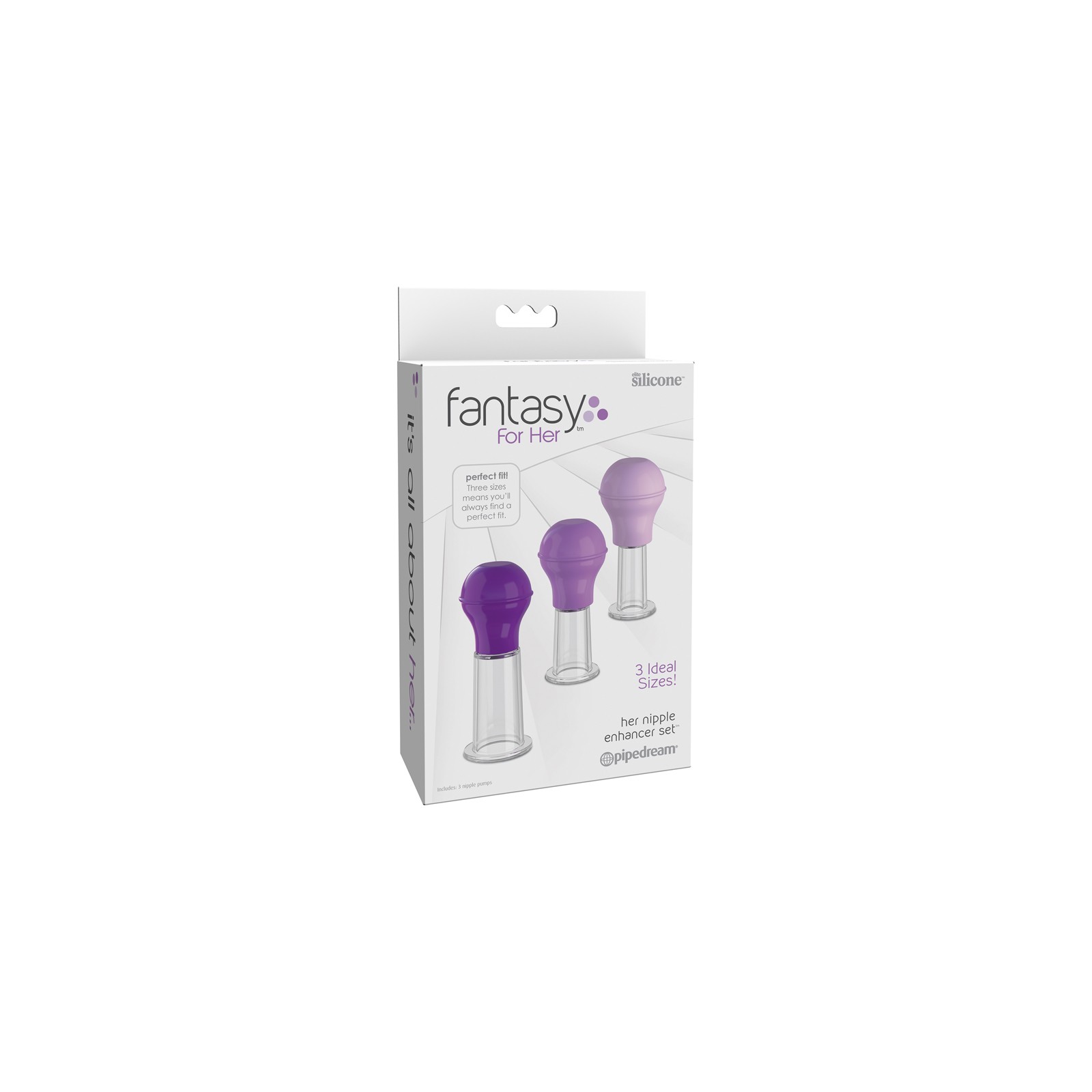 Pipedream Fantasy For Her 3-Piece Nipple Enhancer Set - Purple