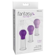 Pipedream Fantasy For Her 3-Piece Nipple Enhancer Set - Purple