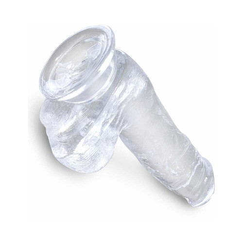 Dildo Transparente de 6 Pulgadas con Ventosa King Cock