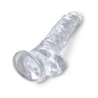 Dildo Realista Pipedream King Cock Clear 8 in.