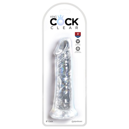 Pipedream King Cock 8 Inch Clear Realistic Dildo