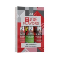 JO Tri Me Flavors Water-Based Lubricant 3-Pack - Enhance Intimacy