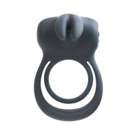 VeDo Thunder Bunny Anillo de Doble Cockring Recargable - Negro