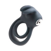 VeDo Thunder Bunny Anillo de Doble Cockring Recargable - Negro