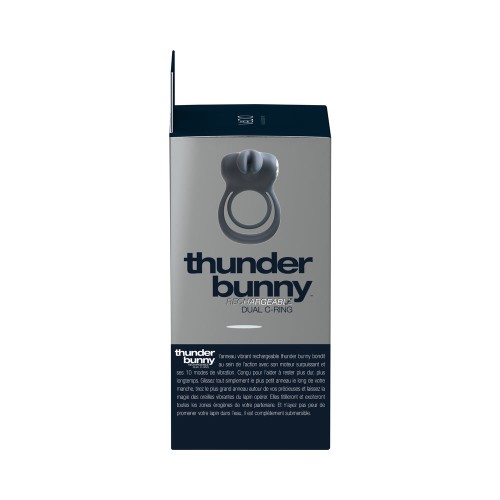 VeDo Thunder Bunny Anillo de Doble Cockring Recargable - Negro