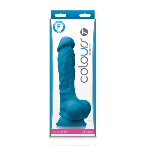 Colours Pleasures 7 Inch Blue Silicone Dildo - Ultimate Pleasure