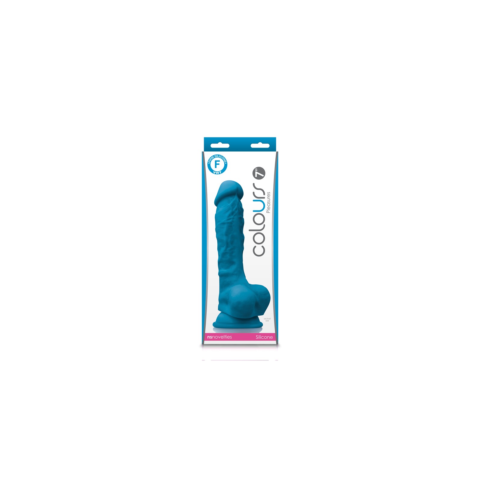 Dildo de Silicona Azul de 7 Pulgadas Colours Pleasures - Placer Supremo