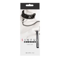 Sinful Adjustable Vinyl Collar for Enhanced Play