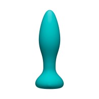 A-Play Thrust Rechargeable Silicone Anal Plug - Teal