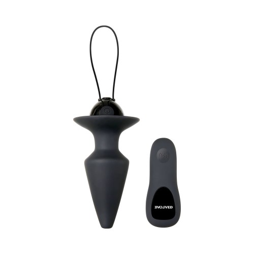 Plug Anal Vibrante de Silicona con Control Remoto - Negro