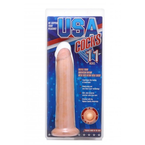 Dildo de 11" sin Bolas - Claro - Placer Supremo