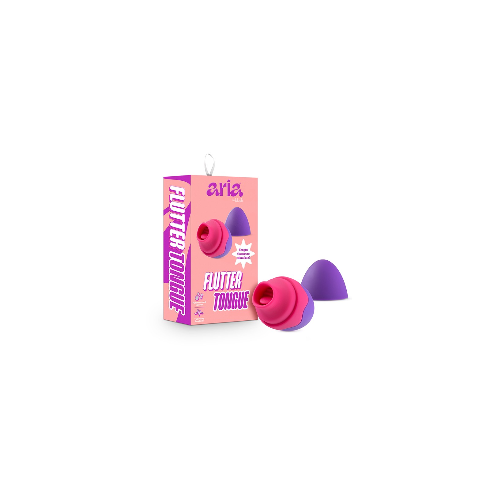 Aria Flutter Tongue Silicone Vibrator in Purple