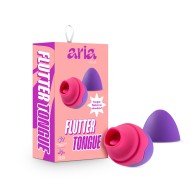 Vibrador Aria Flutter Tongue de Silicona en Morado