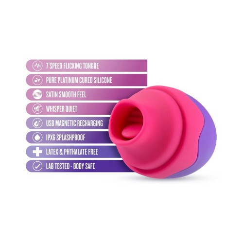 Aria Flutter Tongue Silicone Vibrator in Purple