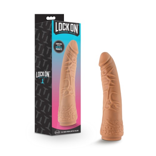 Blush Lock On Dildo Realista 7.5 in. Compatible con Sistema Lock On Color Tan